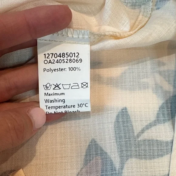 Commense Print Collared Belted Short Shirt Dress, Multicolored, NWT, Size M (6) - Picture 9 of 14